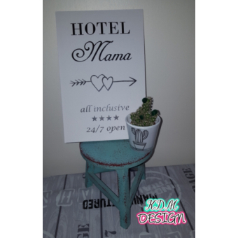 Tekstbord "Hotel Mama"